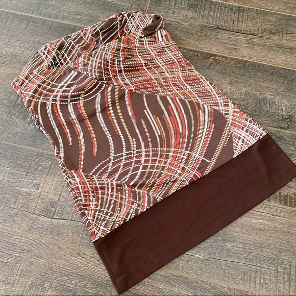 XOXO Size Medium Strapless Stretchy Tube Top 70s Style Pattern Print Sleeveless - Picture 3 of 7